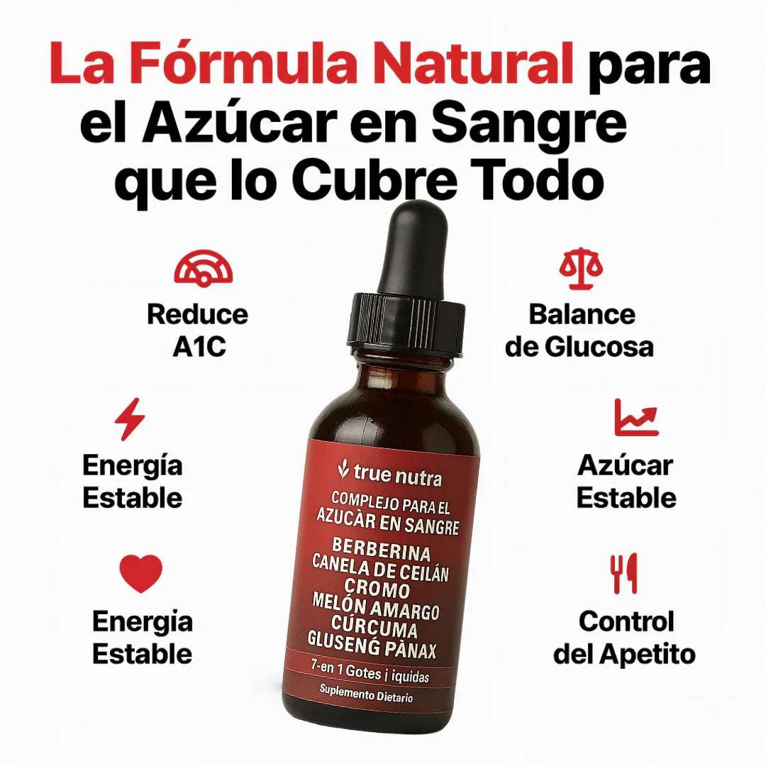 Complejo 7-en-1 de Azucar en Sangre: Controlá tu azúcar. Recuperá tu energía.