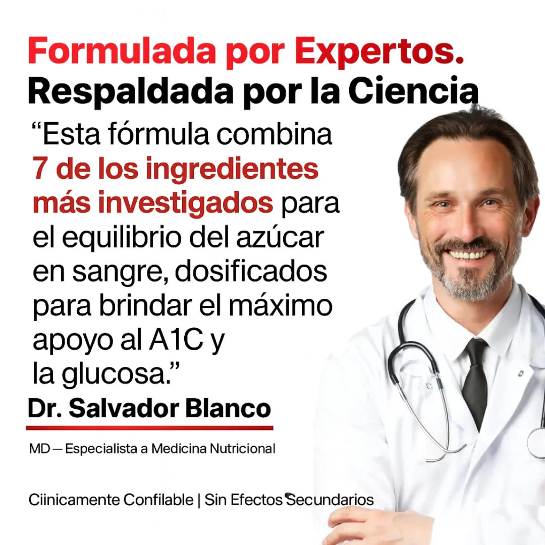 Complejo 7-en-1 de Azucar en Sangre: Controlá tu azúcar. Recuperá tu energía.